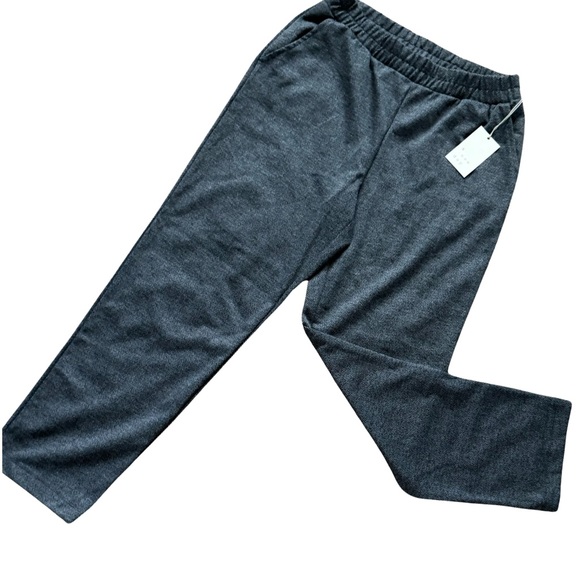High-Rise Knit Pants Gray Sz Sm - Picture 9 of 16